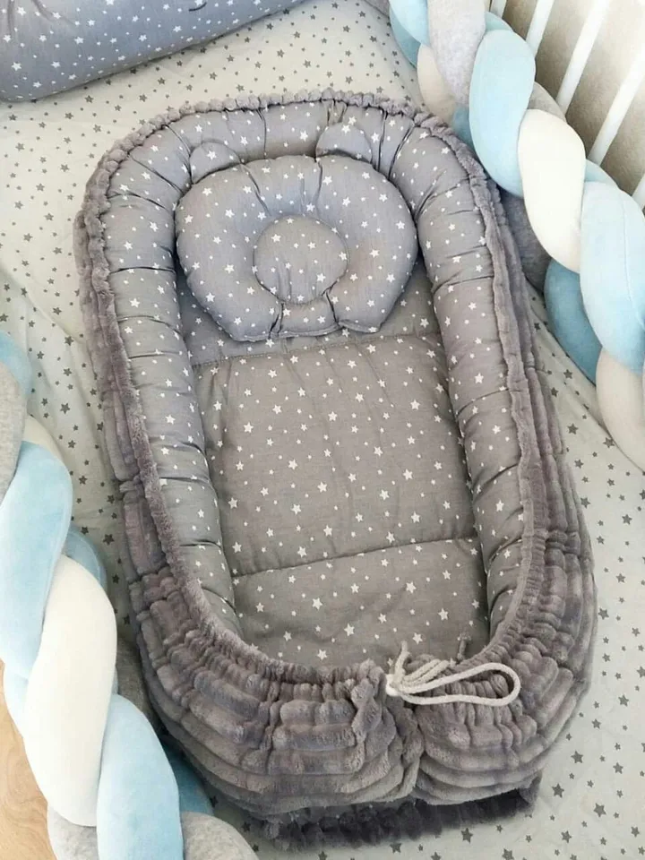 Ready to Ship! Baby nest newborn -  toddler, ready to ship,  double sided minky baby nest, baby positioner + Pillow as a gift!!!