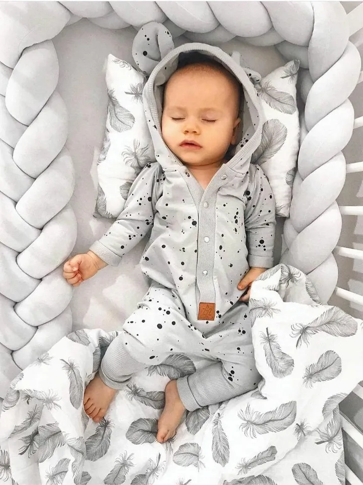 Crib bedding, double braided, cot bumper, kids room decor, crib bumper pads, crib bumper for girl, cot bumper pads, protector for cot