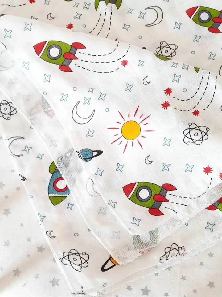 Organic Space muslin swaddle diapers, Baby Boy Swaddle, Burp cloth, Swaddle blanket, Baby muslin, muslin, organic muslin