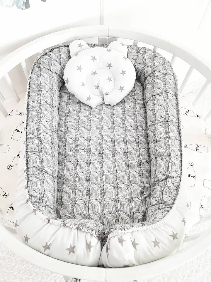 Pillow as a gift! Baby nest newborn -  toddler, ready to ship,  double sided baby nest, baby positioner + Pillow as a gift!!!