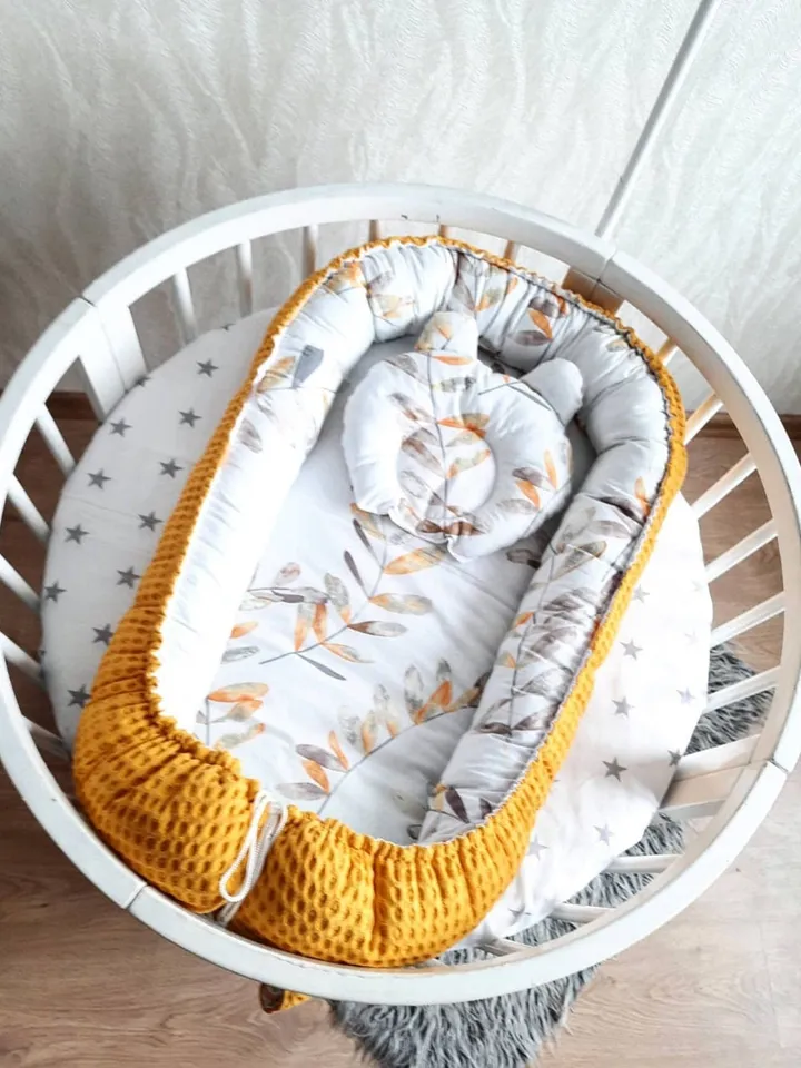 Baby nest newborn, co sleeper portable, toddler, ready to ship, double sided minky baby nest, baby positioner + Pillow as a gift!!!
