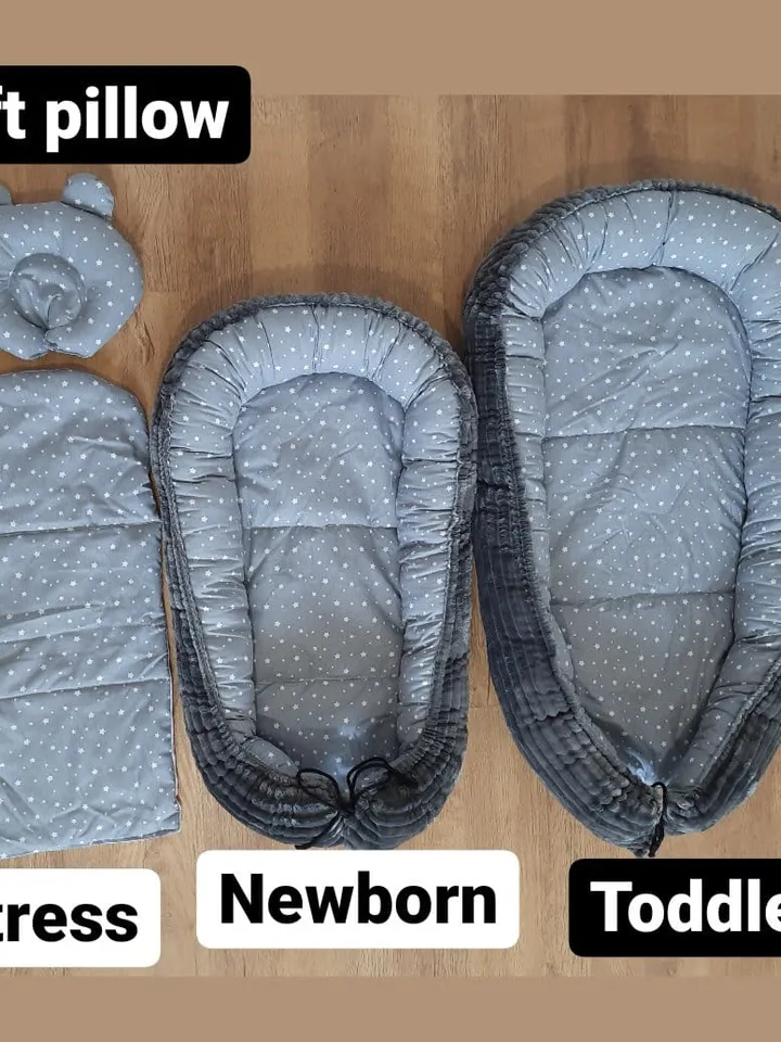 Baby nest newborn, Toddler, Ready to ship, White Baby Nest, Double sided baby nest, baby positioner, Co sleeper + Pillow as a gift!!!