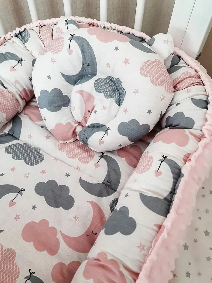 Baby nest newborn, double sided minky baby nest, baby positioner, newborn bed, baby crib, baby bed, newborn gift + Pillow as a gift!!!