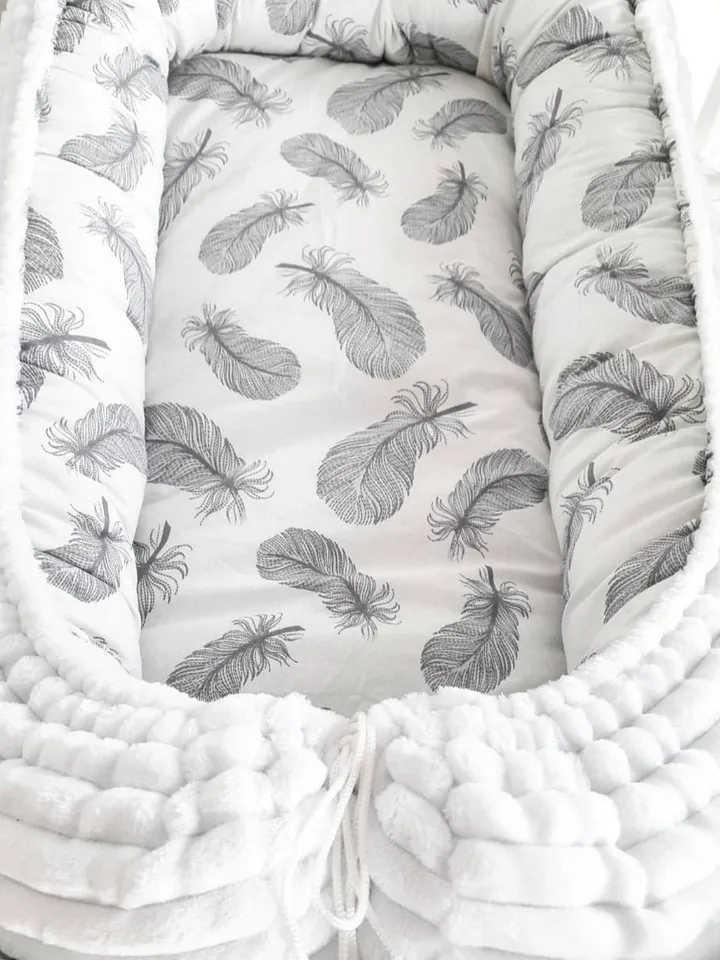 Pillow as a gift! Baby nest newborn - toddler, ready to ship, double sided minky baby nest, baby positioner + Pillow as a gift!!!