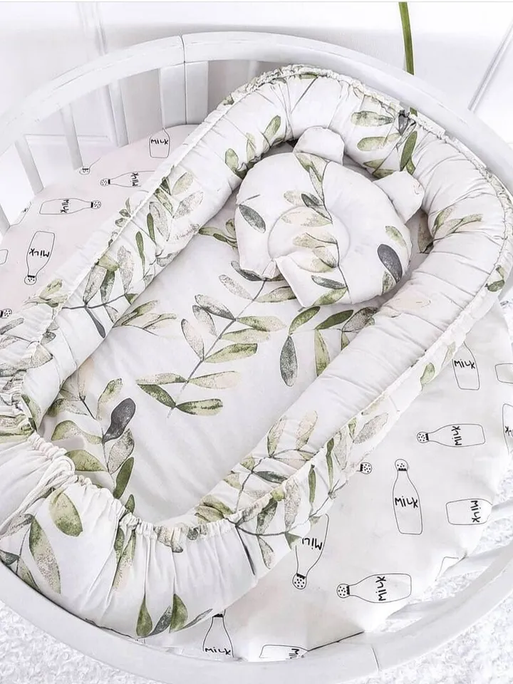Baby nest newborn, Toddler, Ready to ship, White Baby Nest, Double sided baby nest, baby positioner, Co sleeper + Pillow as a gift!!!