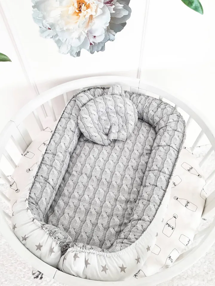 Pillow as a gift! Baby nest newborn -  toddler, ready to ship,  double sided baby nest, baby positioner + Pillow as a gift!!!