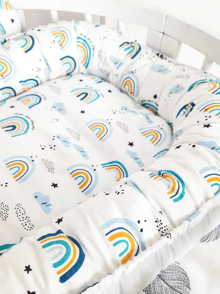 White Baby nest, Pillow as a gift, ready to ship, double sided newborn baby nest, baby positioner, Cosleeper, Lounger Pillow, Baby Nest