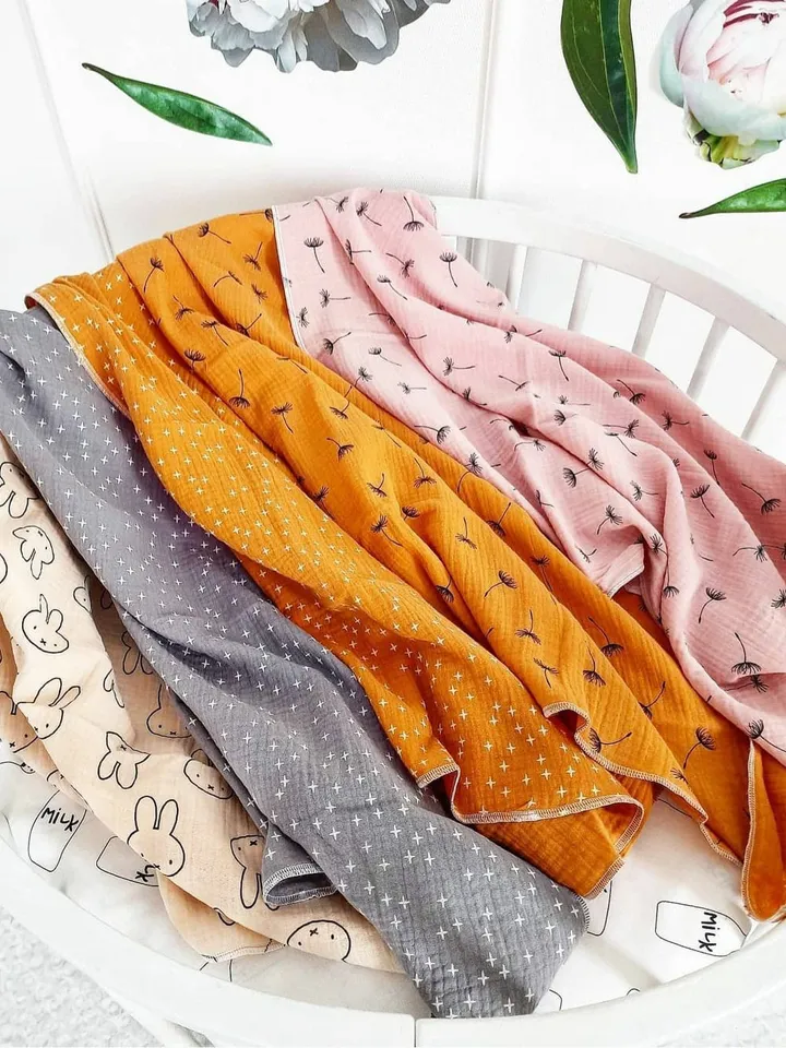 Muslin swaddle large 80x80 cm, burp cloth, Newborn Receiving Blanket, Nursing Coverup,Boho, Modern, Infant, Gender Neutral, swaddle blanket