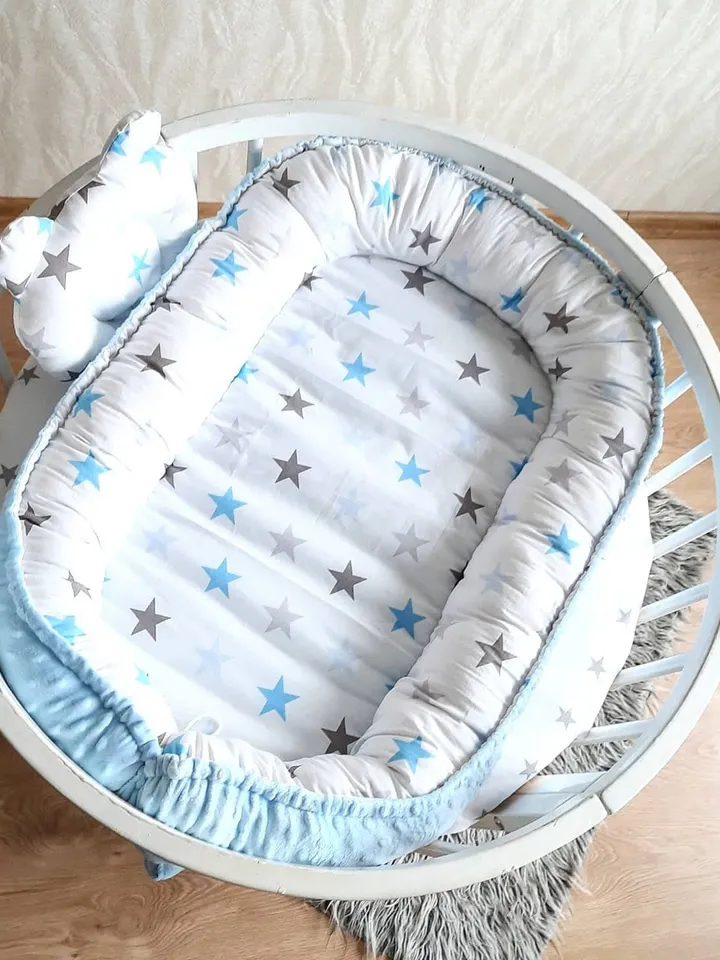 Pillow as a gift! Baby nest newborn - toddler, ready to ship, double sided baby nest, baby positioner + Pillow as a gift!!!