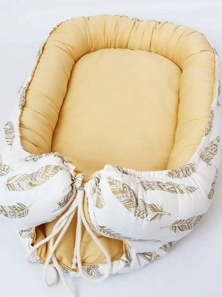 Pillow as a gift! Baby nest newborn ready to ship, double sided saten baby nest, baby positioner + Pillow as a gift!!!