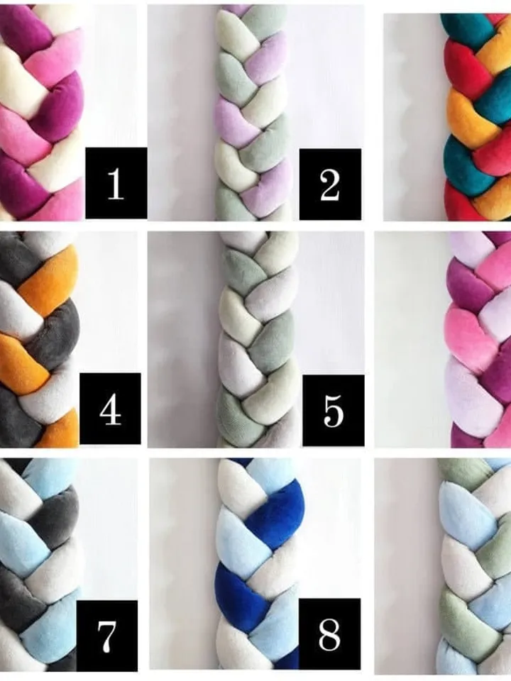 Braided crib bumper, crib bedding, nursery design. Crib Sheets, Baby Bedding, Braided Crib Bumper