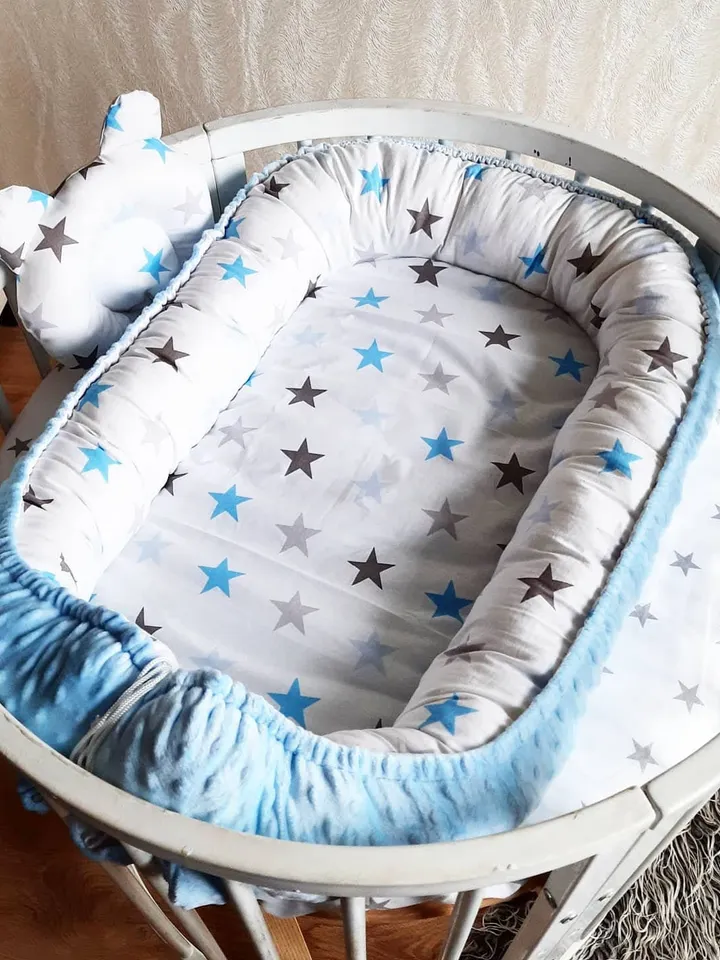 Pillow as a gift! Baby nest newborn - toddler, ready to ship, double sided baby nest, baby positioner + Pillow as a gift!!!