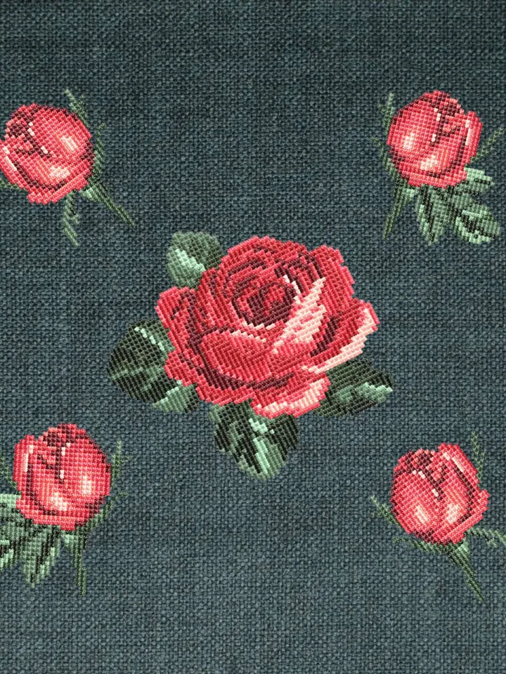 Roses cross-stitch set patterns machine embroidery designs digital embroidery pattern clothing décor embroidery motif flower embroidery