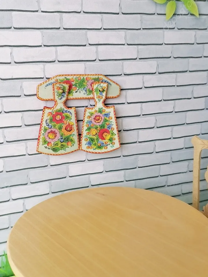 Puppet miniature. A set of boards for the doll's kitchen. 1:12. Handmade.