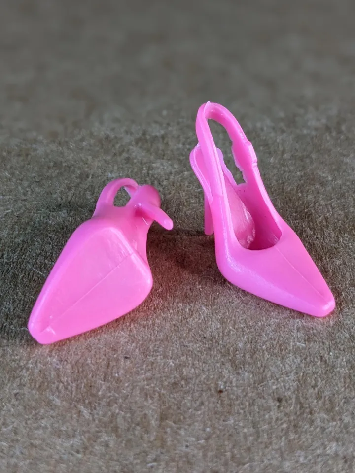 Pink high heel sandals for 1/6 scale female dolls