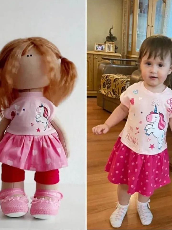 Personalized Rag doll - custom art doll - birthay girl gift idea - cloth doll