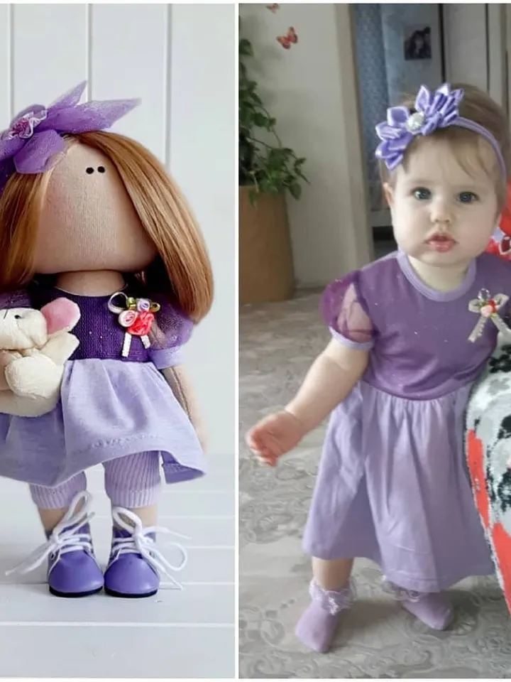 Personalized Rag doll - custom art doll - birthay girl gift idea - cloth doll