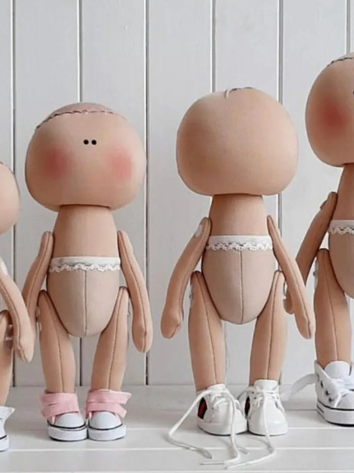 thumbnail image 2 of Kisangel Blank Humanoid Plush Doll Wear Resistant DIY Model For Portable Doll For Creative Dress Up Games Safe Material Present For Imagination Hands Skills 2 of 14