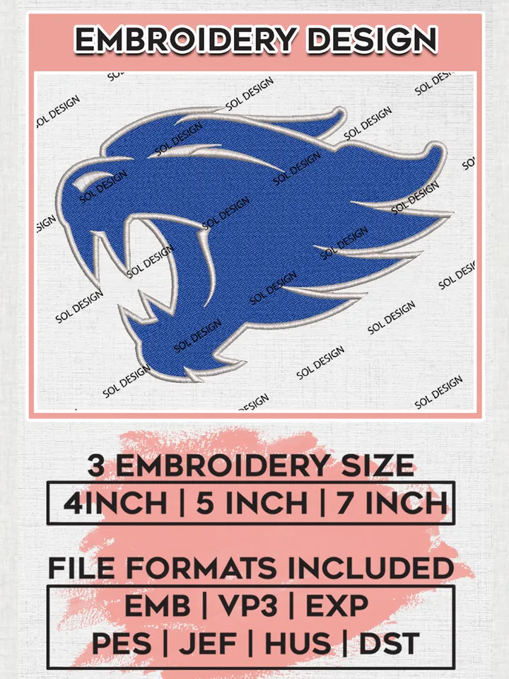 NCAA Kentucky Wildcats Team Mascot Logo Embroidery Design Files, NCAA Kentucky Wildcats Machine Embroidery, NCAA Teams, 3 sizes, NCAA Machine embroidery designs, Digital Download