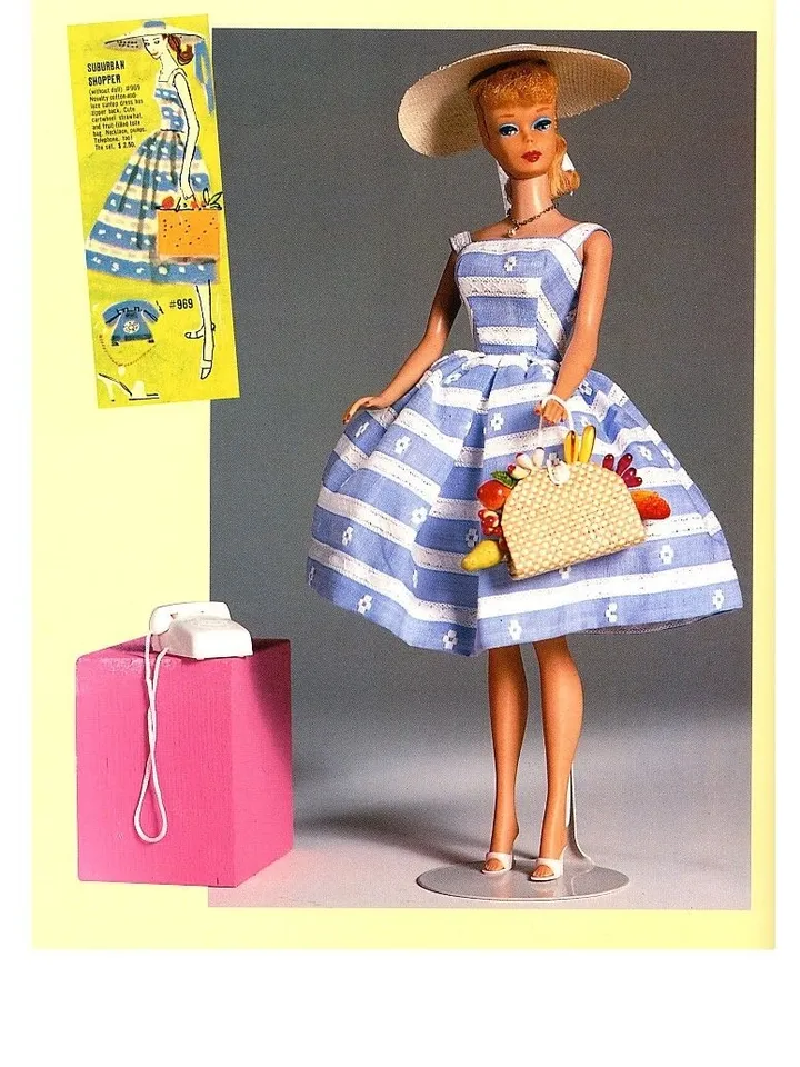 Vintage Barbie Sewing Pattern Suburban Shopper Wardrobe Clothes for Dolls 11-1/2" Digital Download PDF