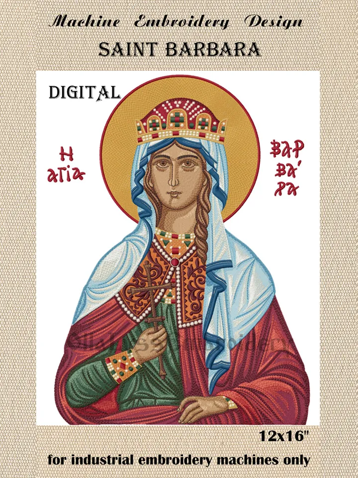 Saint Barbara embroidery design