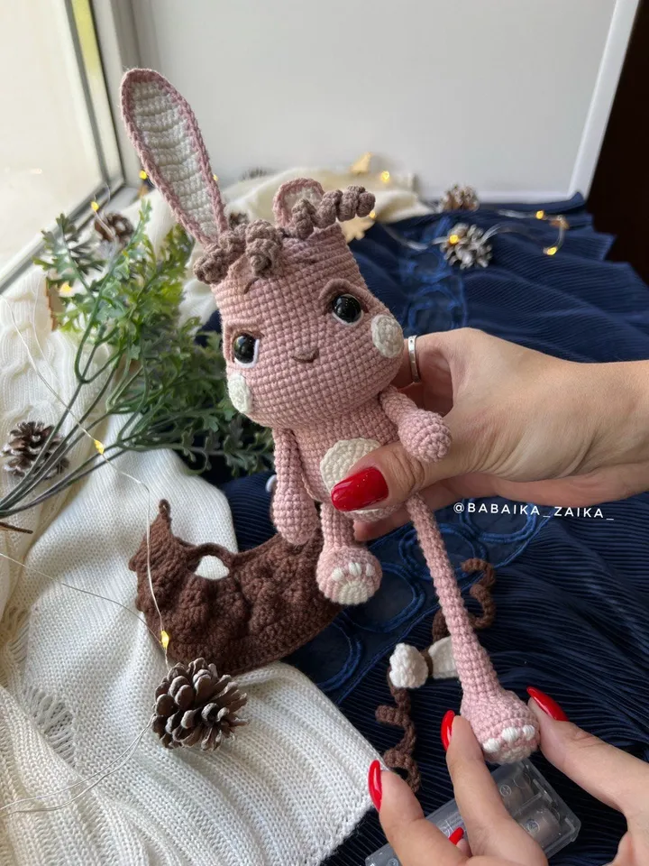 PDF Crochet Bunny-Bear Pattern, Small Toy Pattern, Amigurumi Teddy Bunny, Animal Pattern, Amigurumi bear pattern, shifter toy pattern