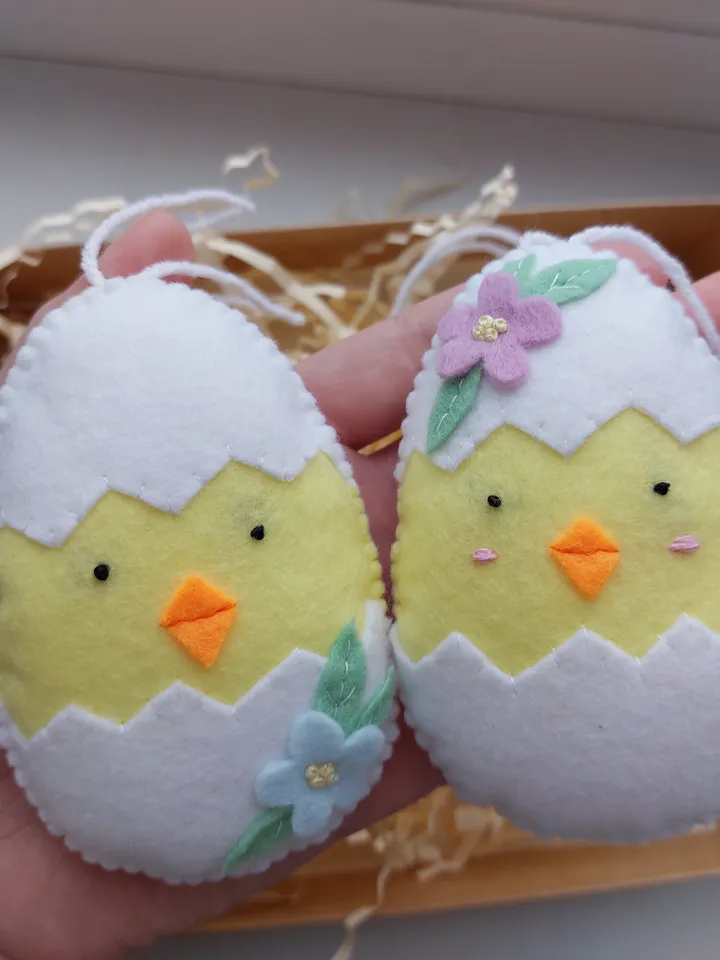 Easter eggs gift, easter eggs decor, felt Easter eggs ornaments