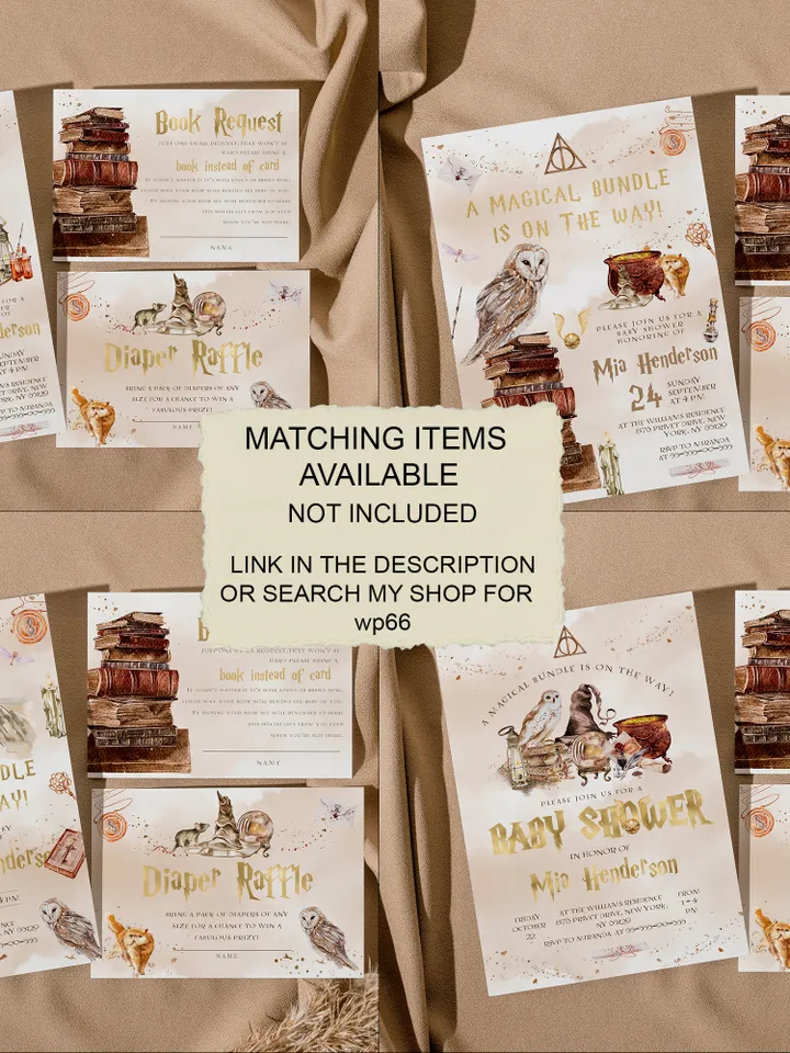 THE OWLERY sign; Wizard Baby Shower sign; Magic School Baby Shower template; Instant Download; wP66