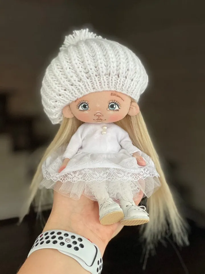 Angel Doll Rag doll 7", doll, textile doll, rag doll fabric, rag doll girl, rag doll mini