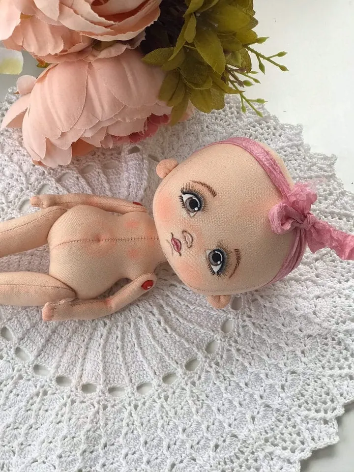 Rag doll 7" cloth doll Textile doll Tilda doll First doll Rag doll Fabric doll Interior doll Soft doll Gift for girl