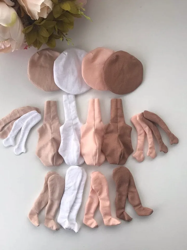Blank doll body- 8,6" (22 cm) ,blank rag doll, ragdoll body,the body of the doll made of cloth