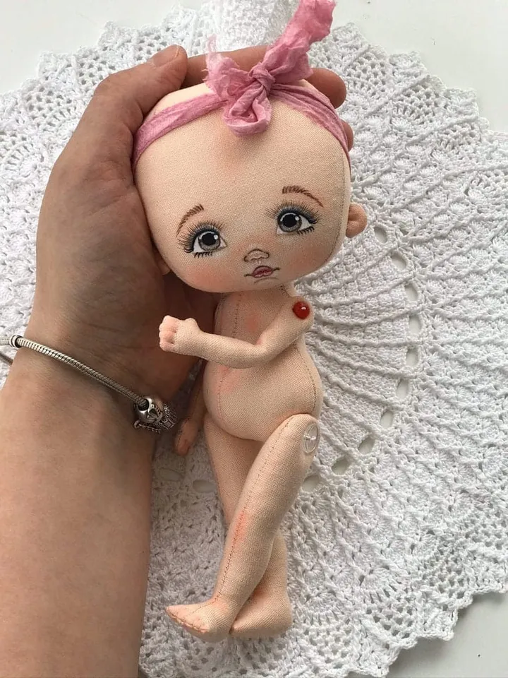 Rag doll 7" cloth doll Textile doll Tilda doll First doll Rag doll Fabric doll Interior doll Soft doll Gift for girl