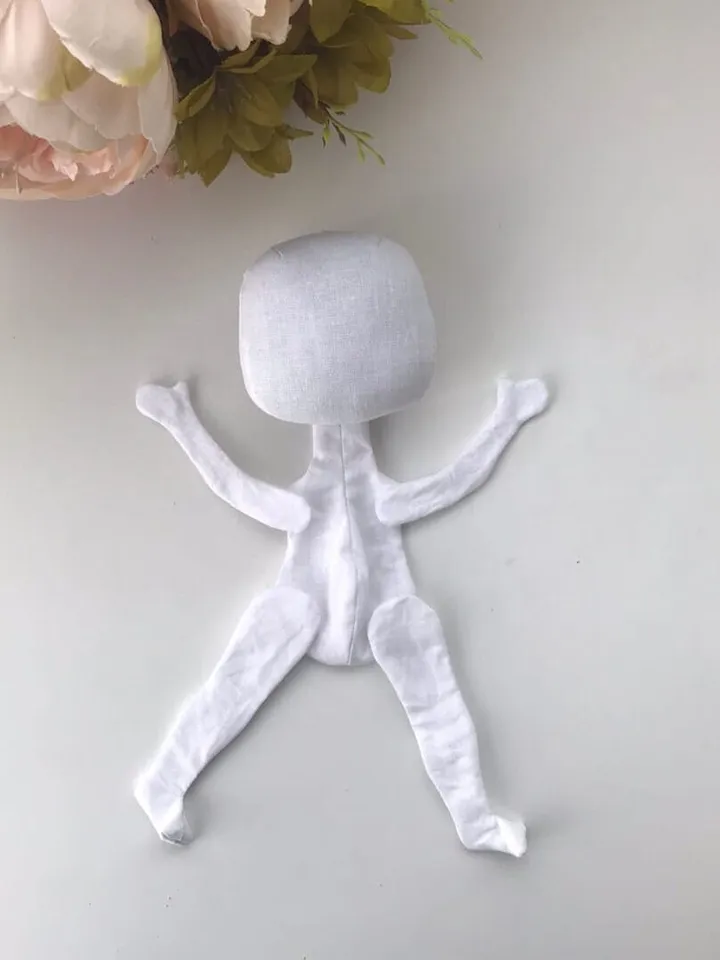 Blank doll body-7,4" (19 cm) ,blank rag doll, ragdoll body,the body of the doll made of cloth