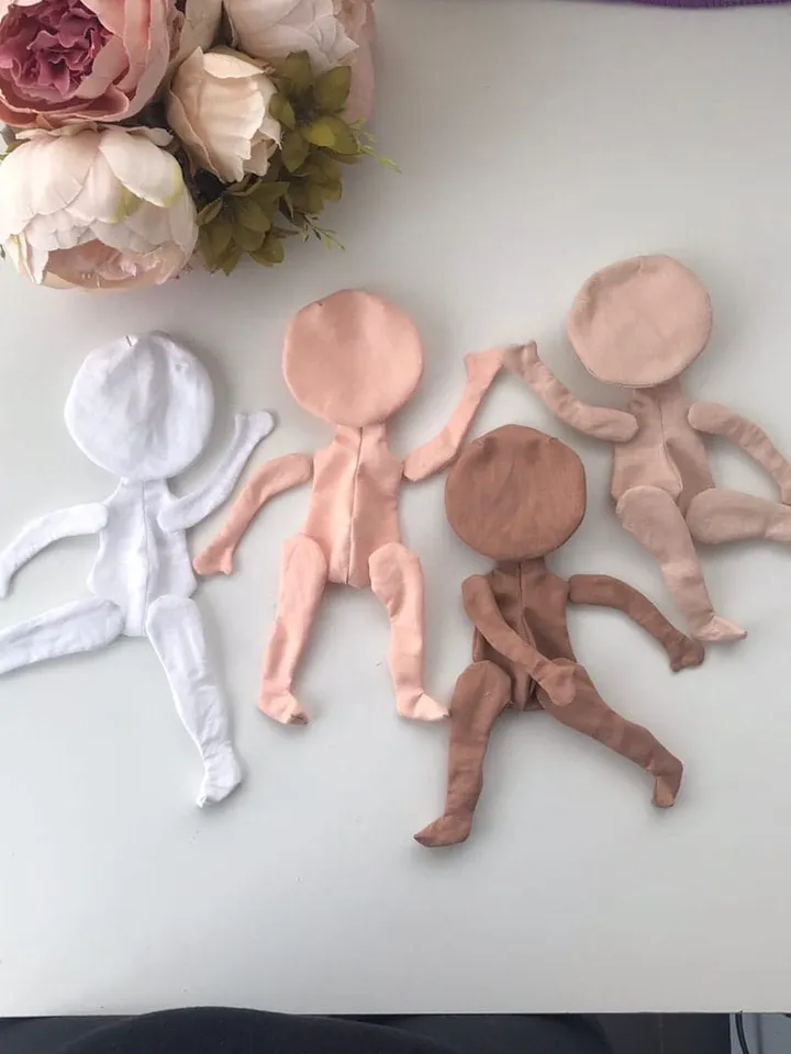 Blank doll body- 8,6" (22 cm) ,blank rag doll, ragdoll body,the body of the doll made of cloth