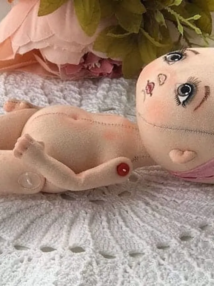 Rag doll 7" cloth doll Textile doll Tilda doll First doll Rag doll Fabric doll Interior doll Soft doll Gift for girl