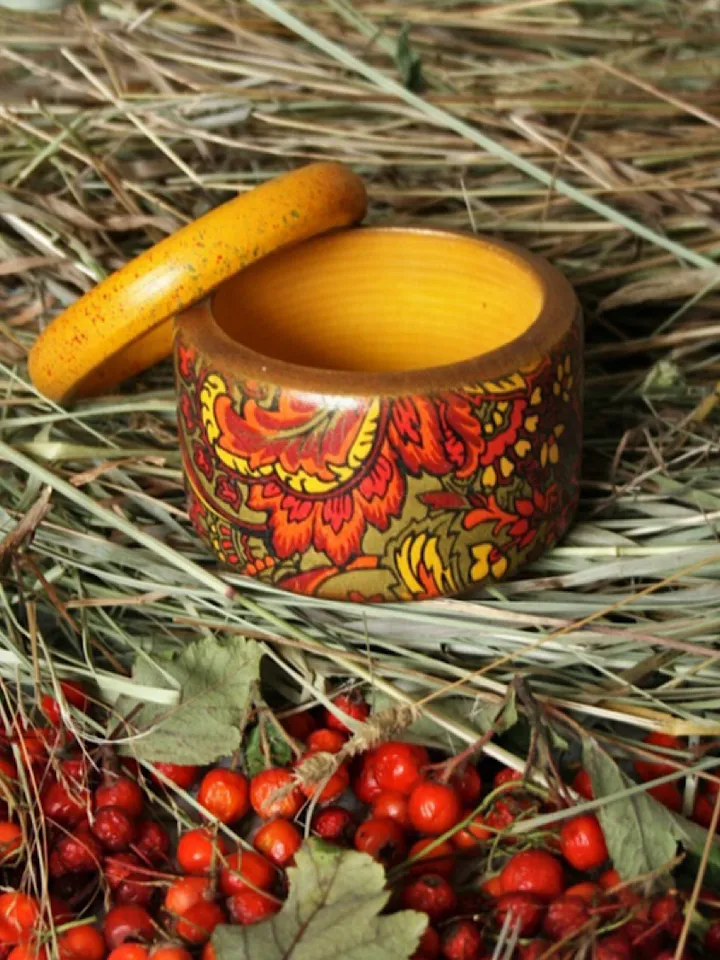 Set of wooden bracelets with pattern boho style bracelets for women Jewelry