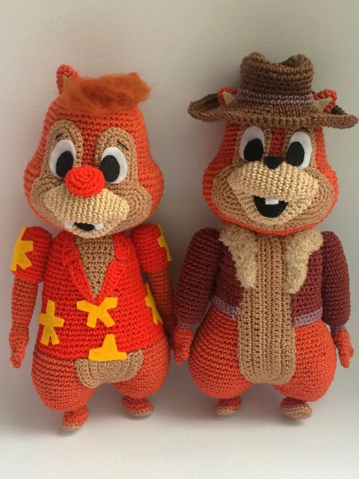 Chip and Dale PDF crochet pattern amigurumi