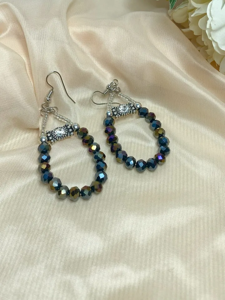 Classic handmade earrings.Handmade jewelry.