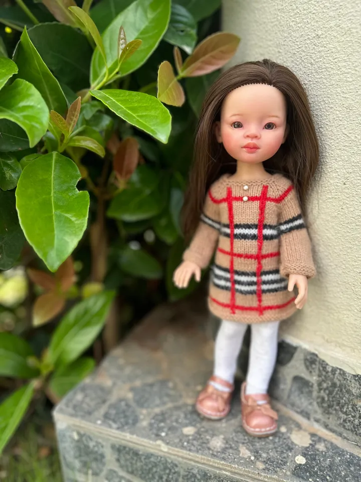 Paola Reina Doll 3 ITEMS Set: Exclusive Handmade Outfit - Dress, Tights, Shoes