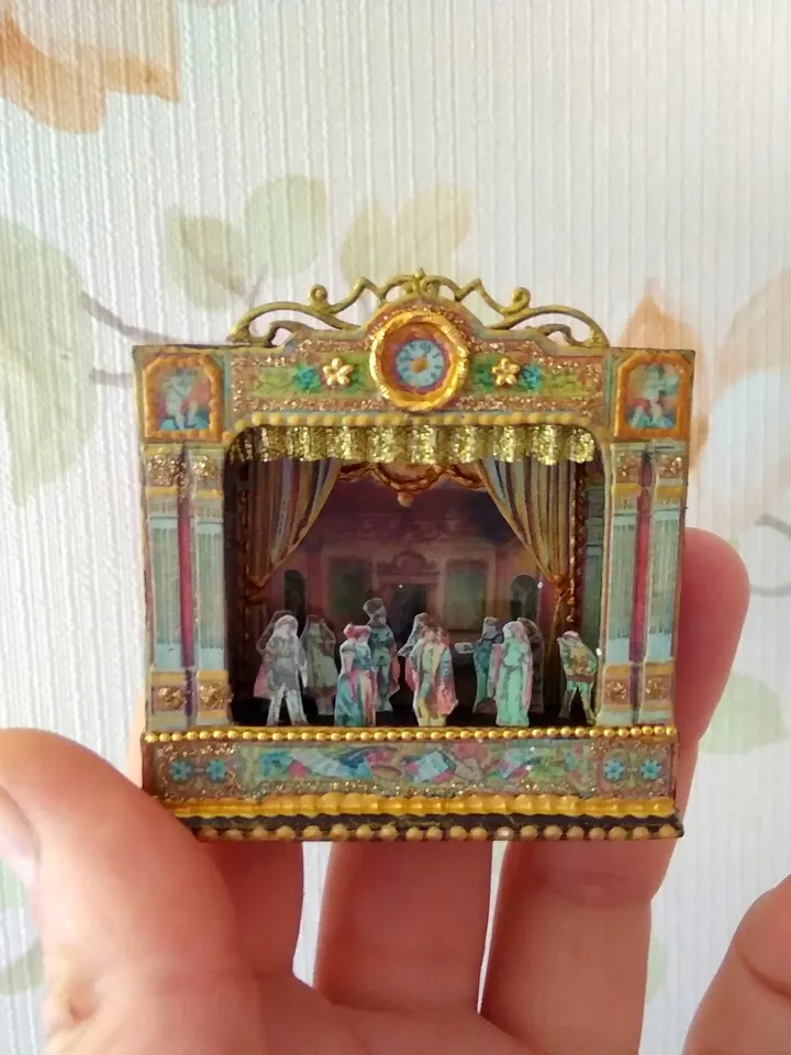 Puppet show. Paper theater.1:12 scale.