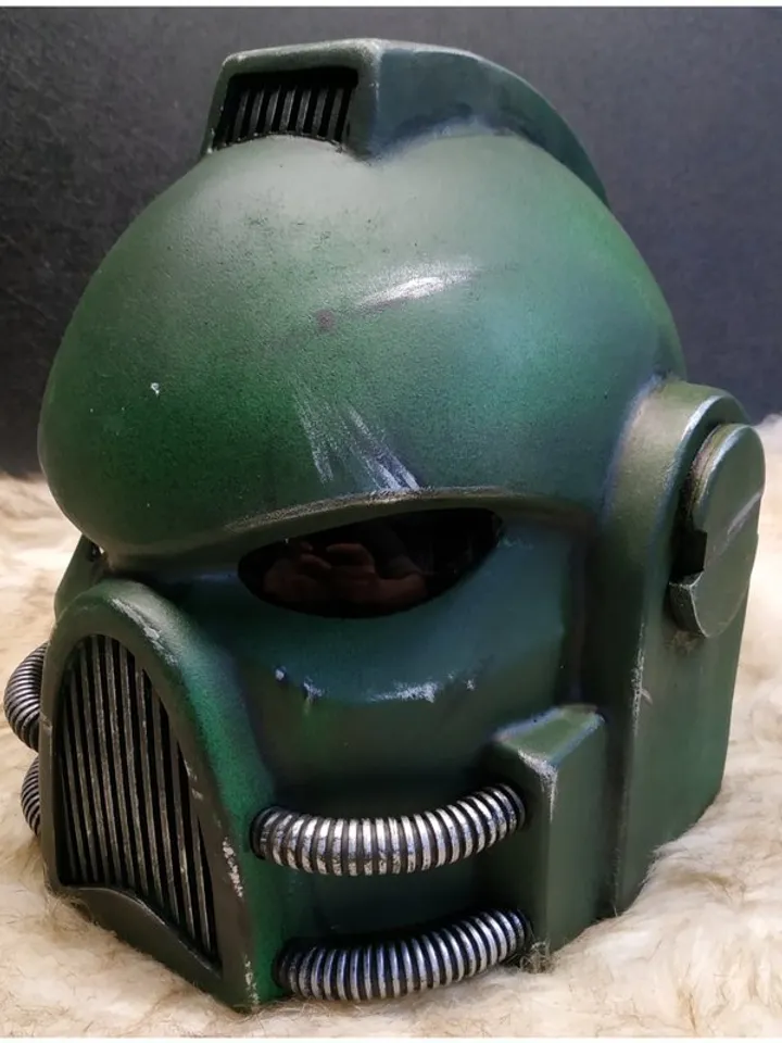 Space Marine - Dark Angel Cosplay - w40k helmet - paintball helmet - LED eyes -