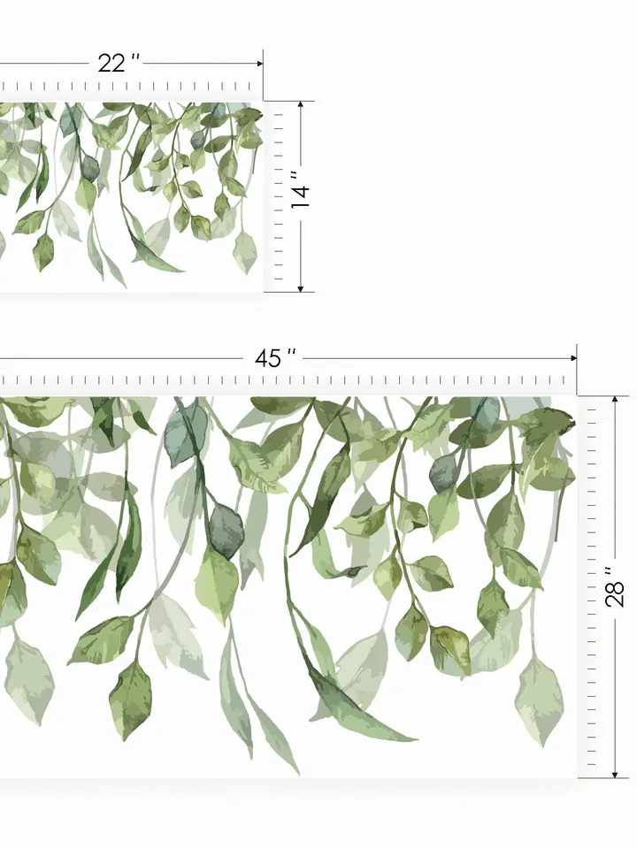 Hanging eucalyptus Wall Decal Greenery Stickers Vines Decor Peel and stick Gift el106