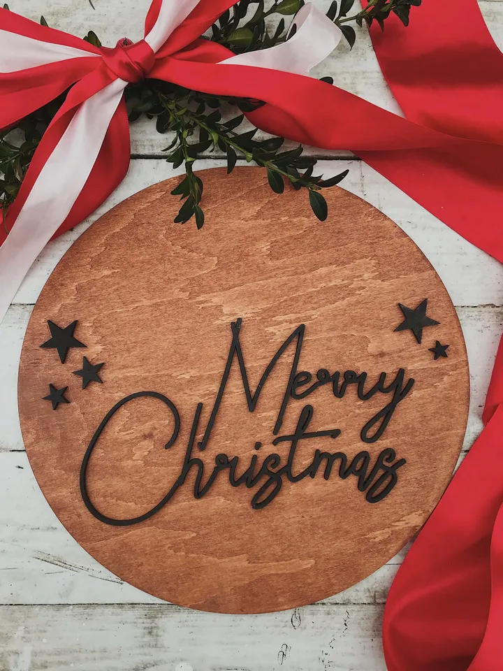 Winter Door Sign, Welcome Sign for Front Porch or Entryway, Holiday Family Gift, Christmas Wall Decor