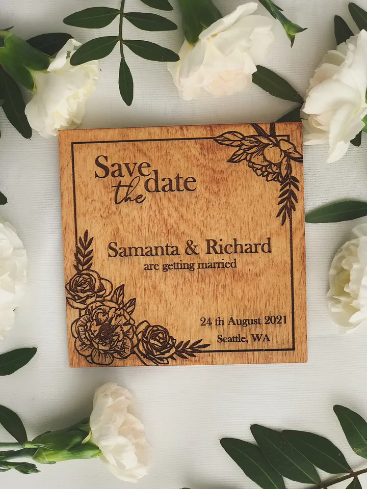 Personalized Wedding Coasters, Wedding Favors Engraved Coasters, Wedding Drink Coasters in Bulk, 5th Wedding Anniversary Gift