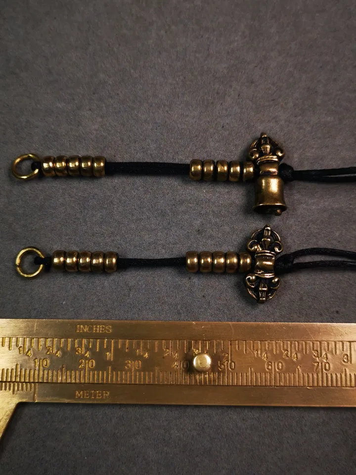 Gandhanra Handmade Tibetan Buddhist Mala Counters,Prayer Bead Counters,with Dorje and Vajra Pendant,Made of Brass