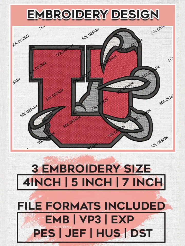 Utah Utes NCAA College Team Game Day Logo Embroidery Design Files, NCAA Utah Utes Machine Embroidery, NCAA Teams, 3 sizes, NCAA Machine embroidery designs, Digital Download