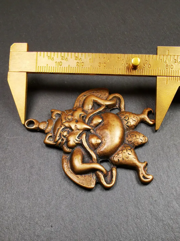 Gandhanra Antique Tibetan Buddhist Amulet,Garuda,Garula,Suparna,Golden-winged Bird Pendant,Made of Copper