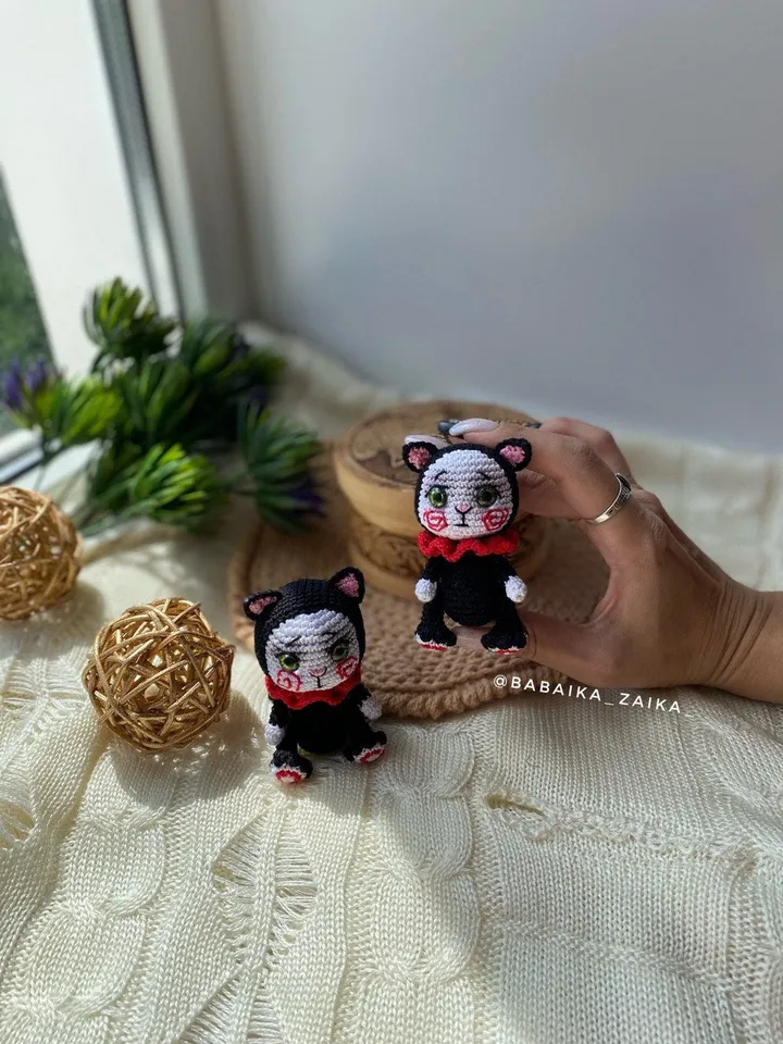 PDF Crochet Billy, Creepy Horror doll, Amigurumi cat, Voodoo Accessory, Halloween Crochet Pattern, Monster Doll Crochet Pattern