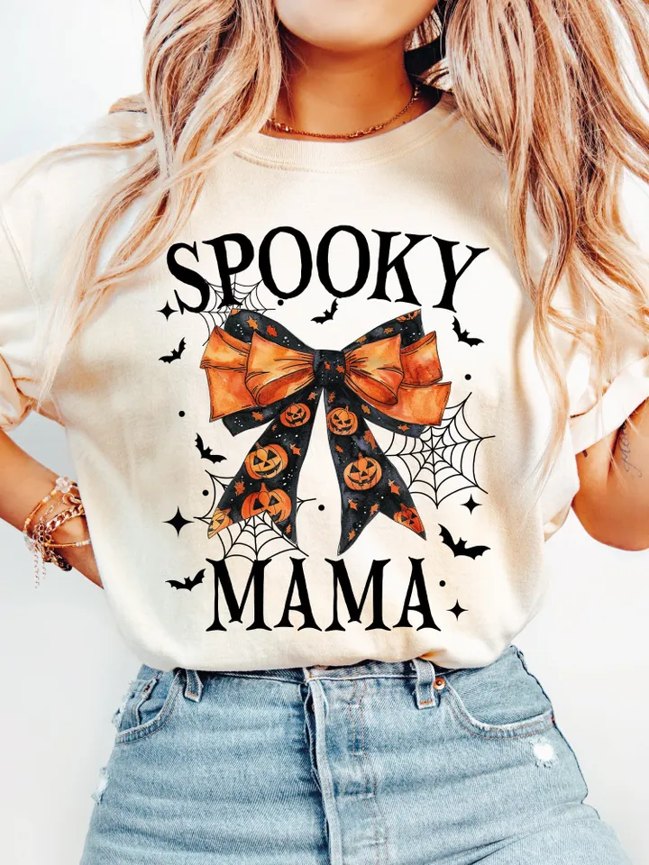 Spooky Mama Png, Coquette Halloween Png, Spooky Season Png, Retro Halloween Png, Spooky vibes Png, Fall Png, Halloween Shirt Coquette png