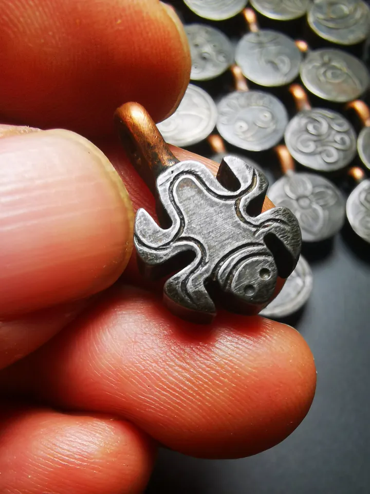 Gandhanra Handmade Buddhist Mala Bead Counter Clip,Stirrup Pendant for Prayer Beads,Bead Accessories